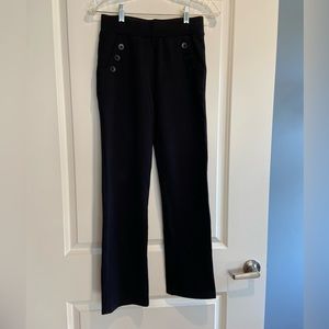 BETABRAND black six button petite pull on pants